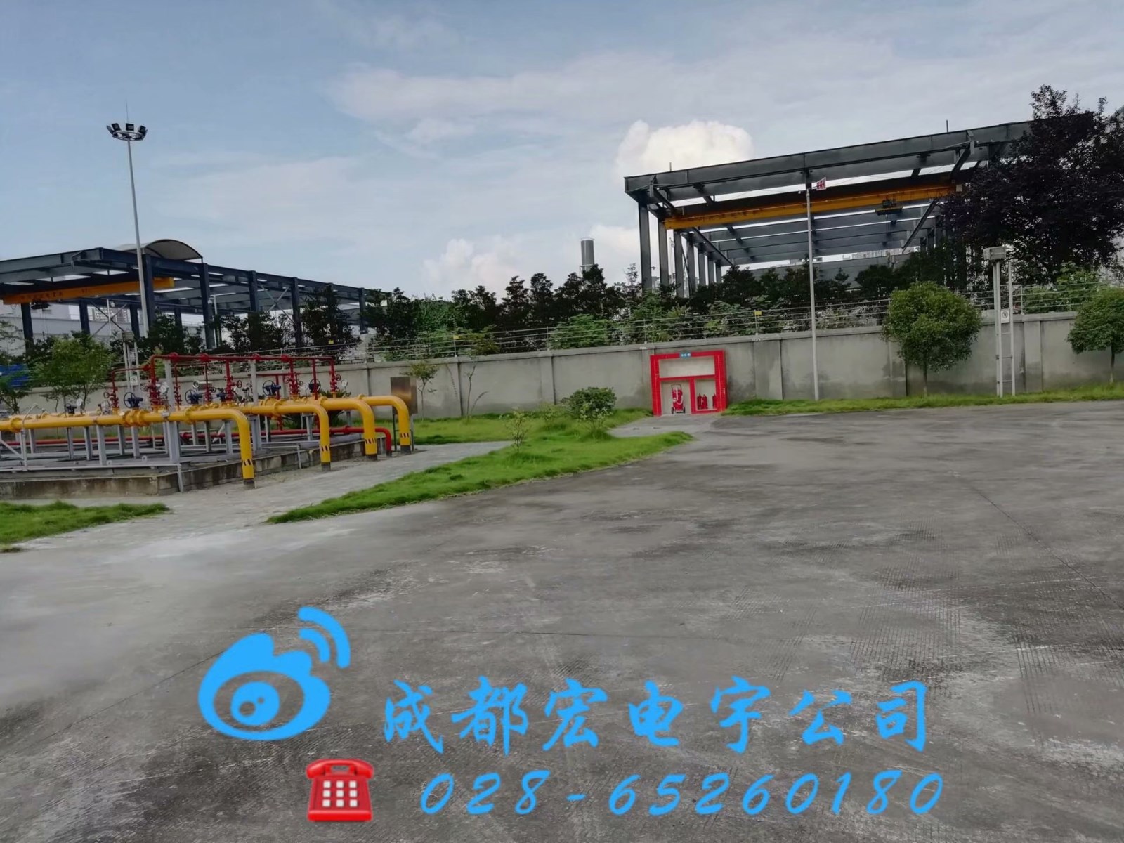 成都世紀(jì)城配氣站觸網(wǎng)刀片型電子圍欄項(xiàng)目